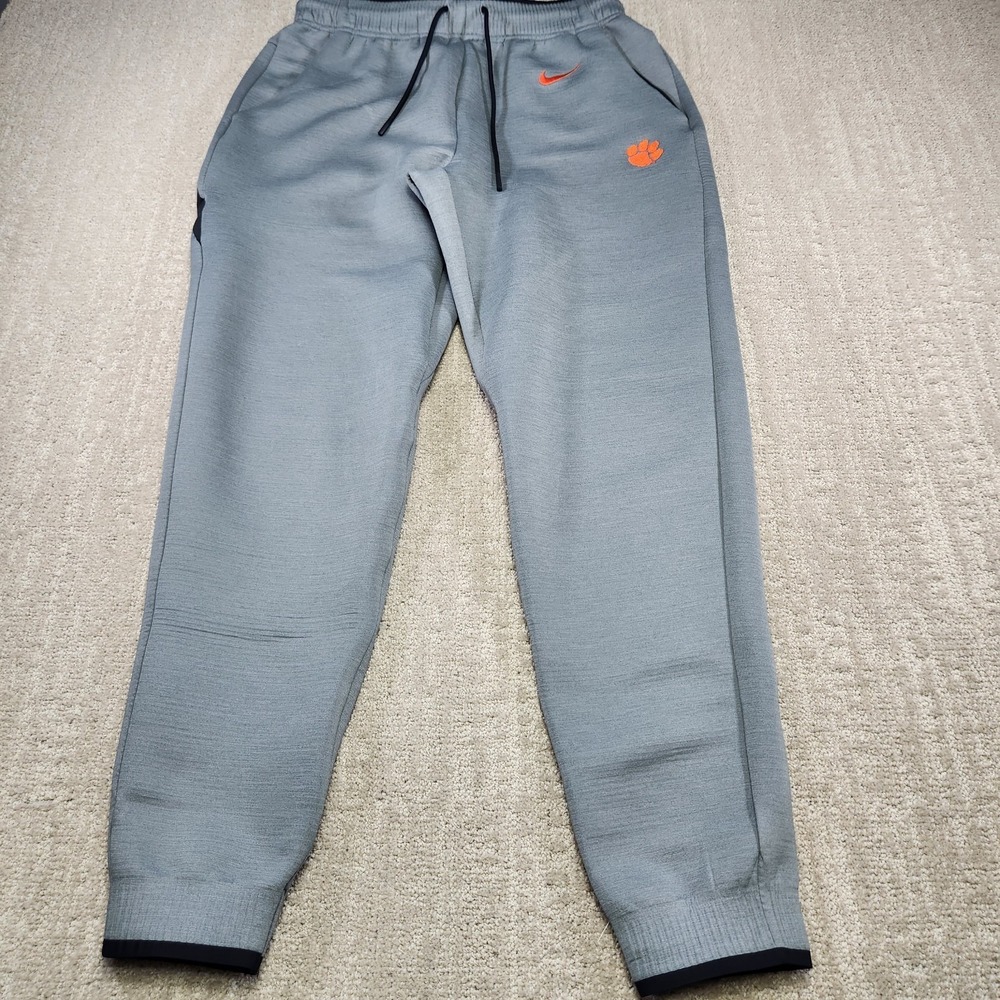 Clemson Tigers Pants Men Medium Nike Joggers Team Issued Gray Dri Fit NCAA‎